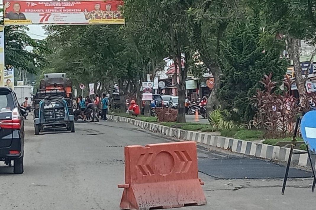 Jalan Proklamasi Stabat yang Rusak, Mulai Diperbaiki