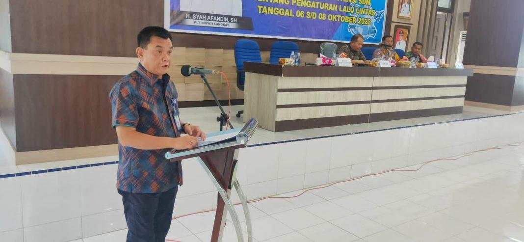 Kadis Perhubungan Langkat, Sebut Tingkatkan Lalu Lintas Tidak Hanya Pembangunan Fisik Semata