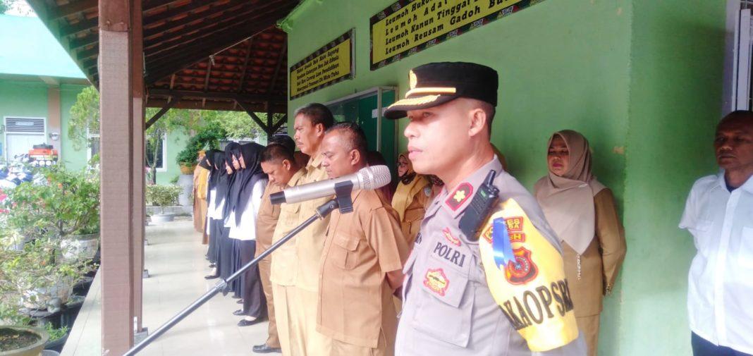 Waka Polres Langsa, Menjadi Pembina Upacara di SMP Negeri 1 