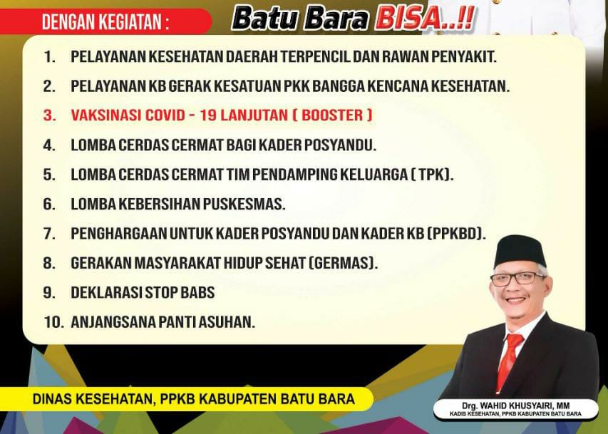Kabar Gembira, Dinkes P2KB Batu Bara Akan Berikan Pelayanan Kesehatan Gratis di HKN ke 58, Lihat Apa Saja