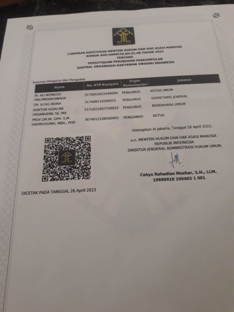 Ketua Umum Depinas Soksi