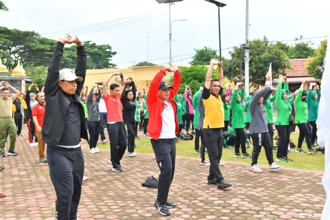 Pemkab Batu Bara Bersama TNI/Polri Gelar Senam Bersama