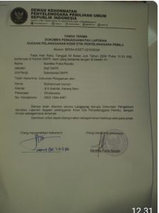 Surat Tanda terima laporan