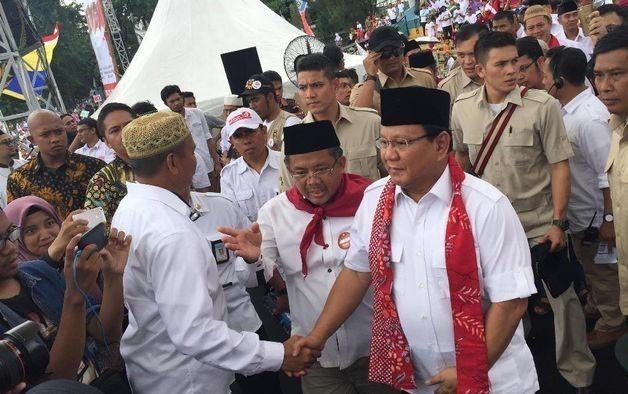 Prabowo Subianto hadiri kampanye Anies-Uno