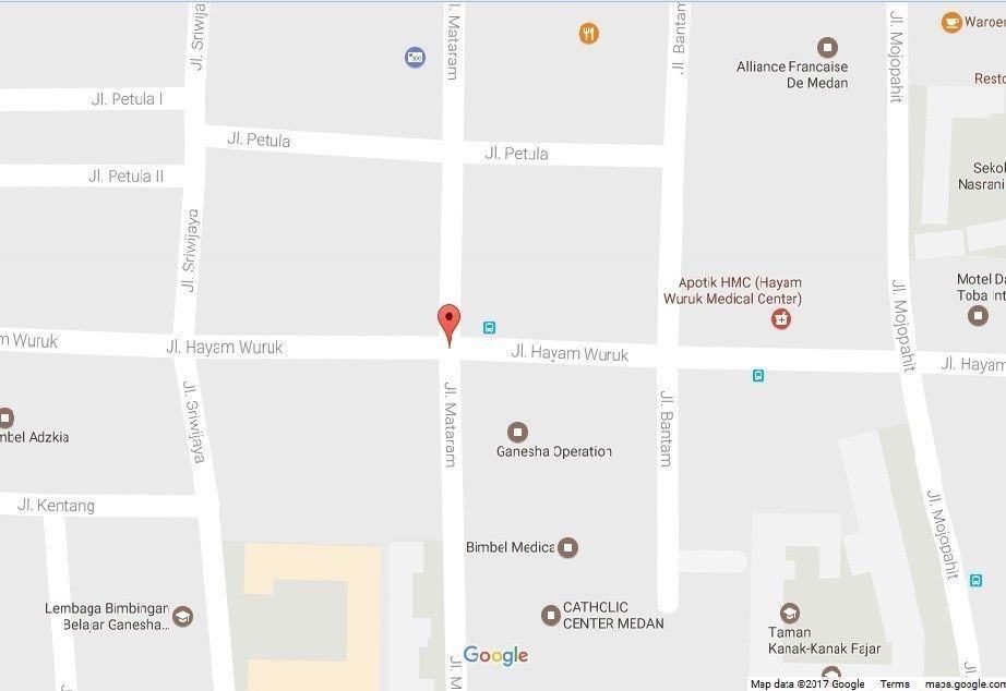 Google Map/Peta Jalan Mataram Medan