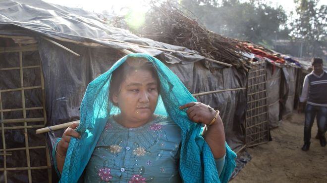 BBC/Seorang perempuan Rohingya mengungsi ke Bangladesh setelah mengaku diperkosa oleh dua tentara Myanmar dan suaminya dibunuh