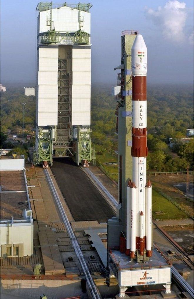AFP/Misi peluncuran 104 satelit oleh India