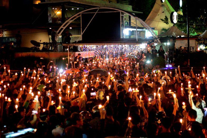 1000 Lilin Untuk Ahok di Medan