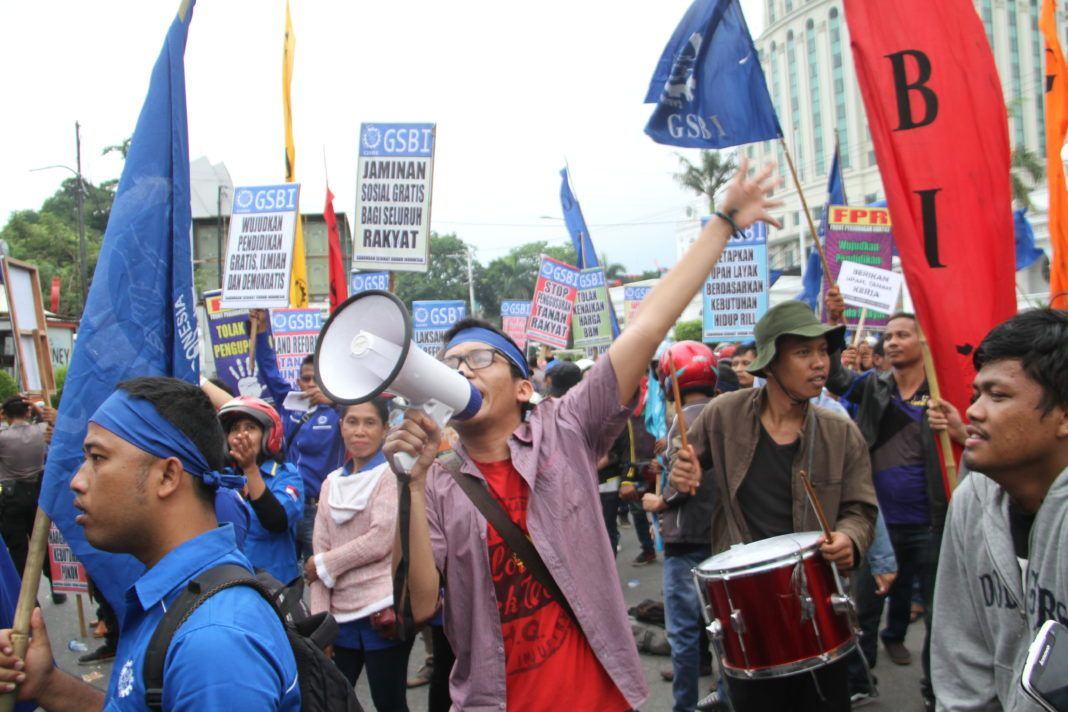 Demo Buruh Medan FPR