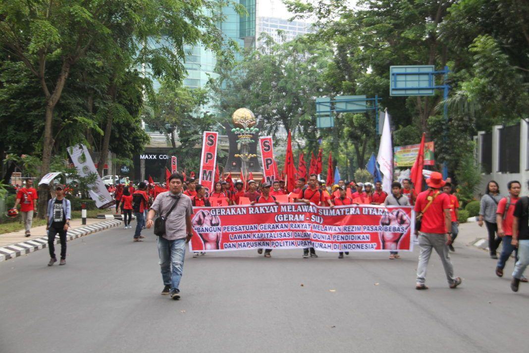 Demo Buruh Medan Jokowi-JK