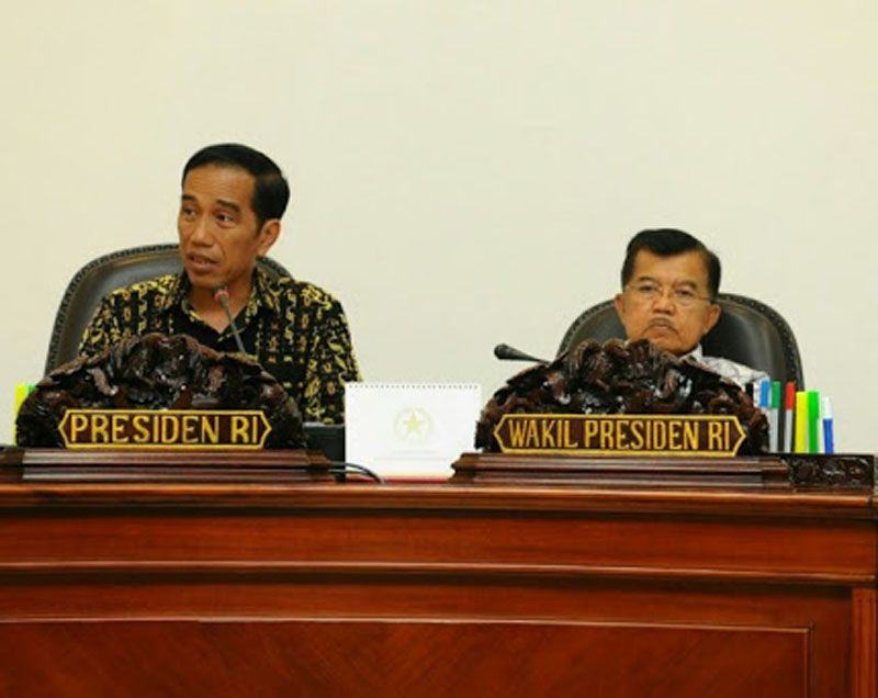 Foto: Presiden dan Wapres saat memimpin Sidang Kabinet.