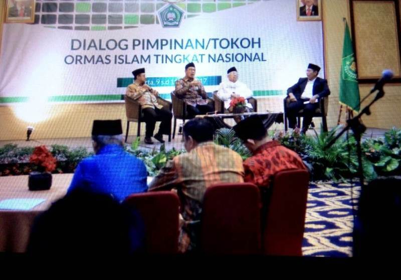 Foto: Menag Lukman menjadi narasumber pada Dialog Pimpinan/Tokoh Ormas Islam Tingkat Nasional.