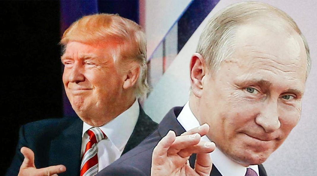 Foto: Donald Trump dan Presiden Putin (Pool AFP/Slate.com)