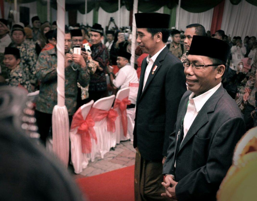 Foto: Presiden Joko Widodo menghadiri halalbihalal kebangsaan “Meneguhkan Bhinneka Tunggal Ika” di Sekolah Merah Putih Nasima, Semarang, Sabtu (22/7) malam.