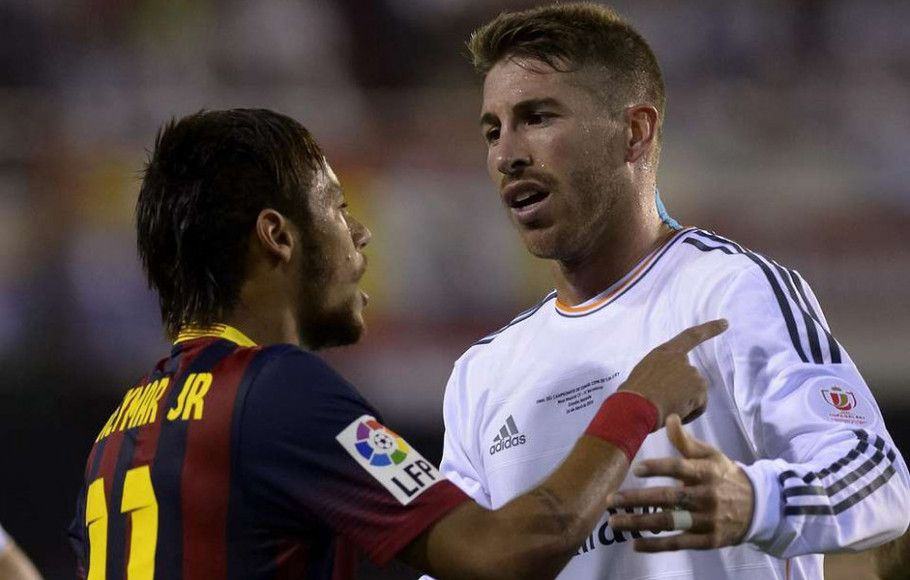 Neymar (kiri) dan Sergio Ramos (istimewa)