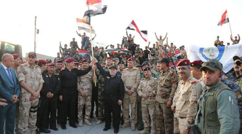 PM Irak saat mengumumkan kemenangan secara resmi atas ISIS di Mosul (10/7). (PM Media Office)