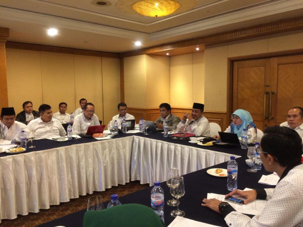Foto: Sekretaris BPJPH Ali Irfan membuka kegiatan Penyusunan Rancangan Peraturan Menteri Agama (PMA) tentang Label Halal, Jakarta, Senin (24/7).