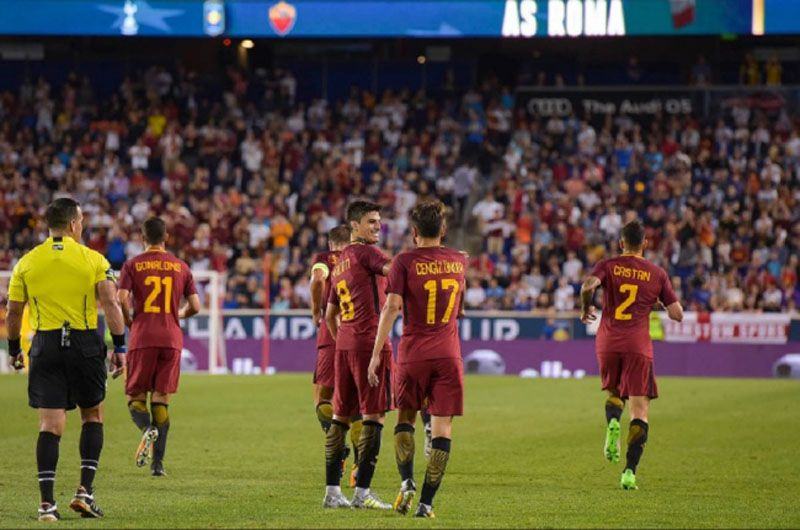 Pemain Roma ketika merayakan gol Cengiz Under (Foto: asroma.com)