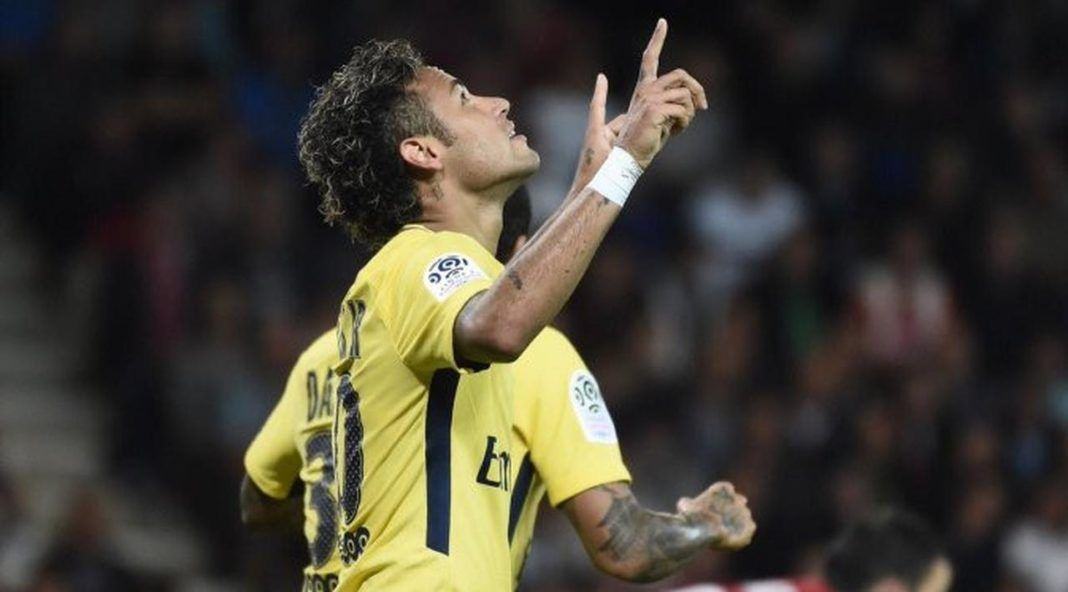 Neymar cetak gol untuk Paris Saint-Germain di laga debut melawan Guingamp