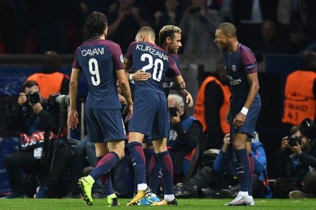 Foto: Selebrasi kemenangan skuat Paris Saint Germain. (AFP PHOTO / FRANCK FIFE)