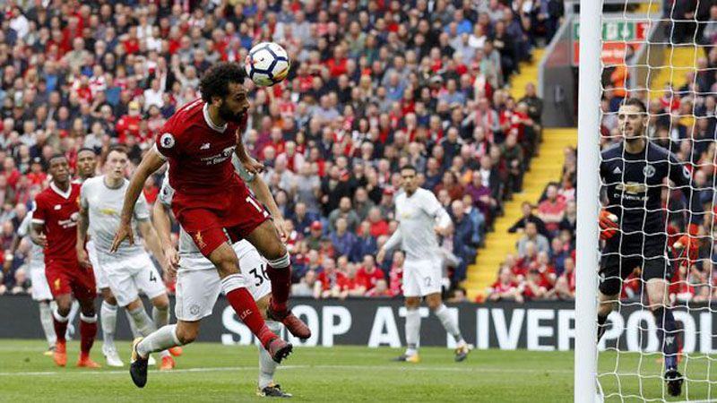 Mohamed Salah gagal mencetak gol meski terus menekan lini pertahanan Manchester United. (Foto: REUTERS/Phil Noble)