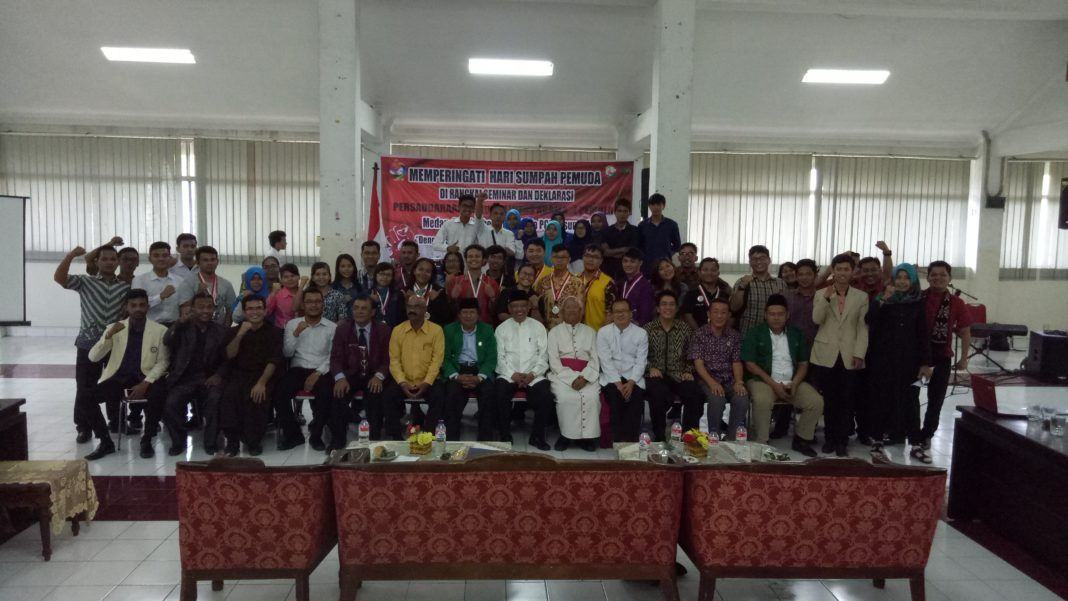 Foto: Deklarasi Persaudaraan Pemuda Lintas Agama di Kantor PGI Wilayah Sumut, Sabtu (28/1).