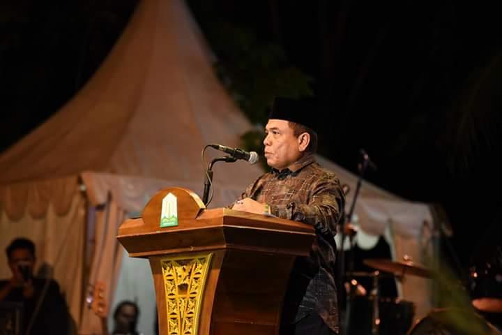Foto: Gubernur Aceh Irwandi Yusuf beri sambutan selamat datang dalam pembukaan Pentas PAI ke-VIII.