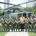 Pemilu 2019, Pangdam I/BB Bersama Kapoldasu Naik Helikopter Patroli Medan dan Binjai