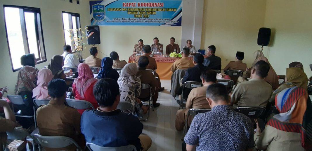 Dinsos Kota Banjar, Gelar Rapat Koordinasi Satgas Bantuan Sosial Pangan