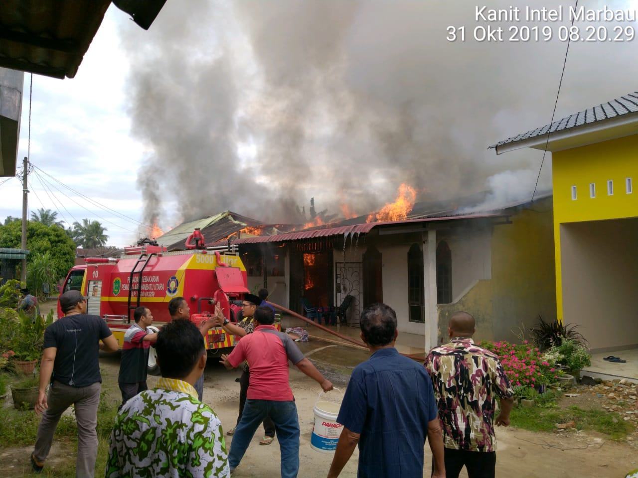 Kebakaran Rumah Labura, Diduga Korsleting Listrik 7 Rumah Ludes Terbakar