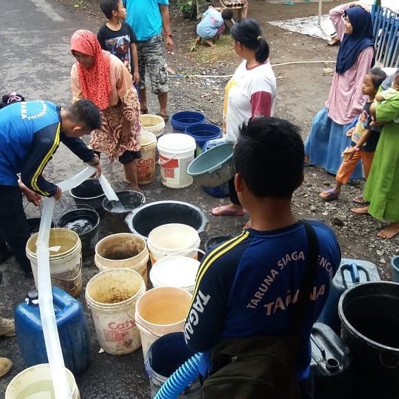Krisis Air Bersih Ciamis, Tagana Bantu 4.000 liter