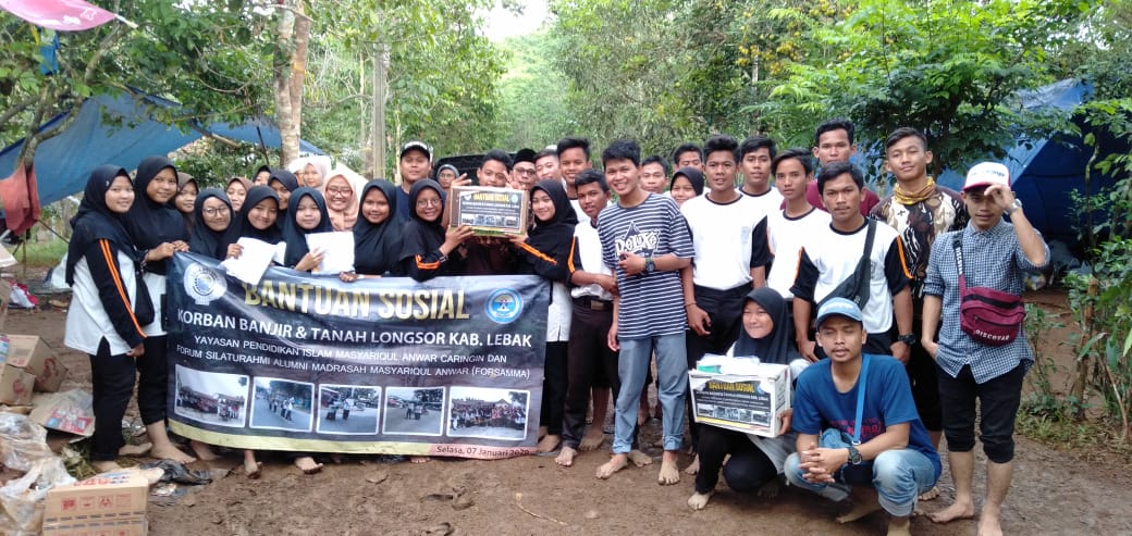 YPI Masyariqul Anwar Bersama FORSAMMA, Bantu Korban Banjir Banten dengan Trauma Healing