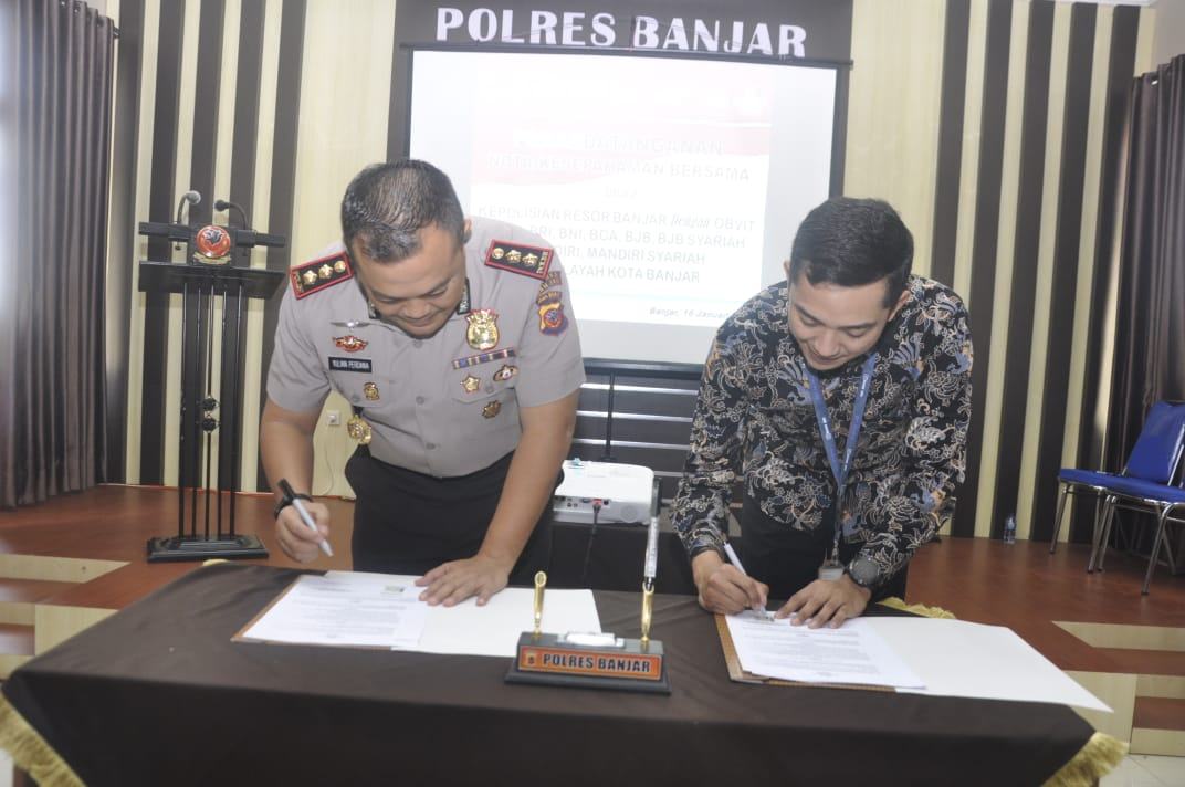 Kapolres Banjar, Penandatanganan MOU Sebagai Pengamanan Obvit Polres Banjar