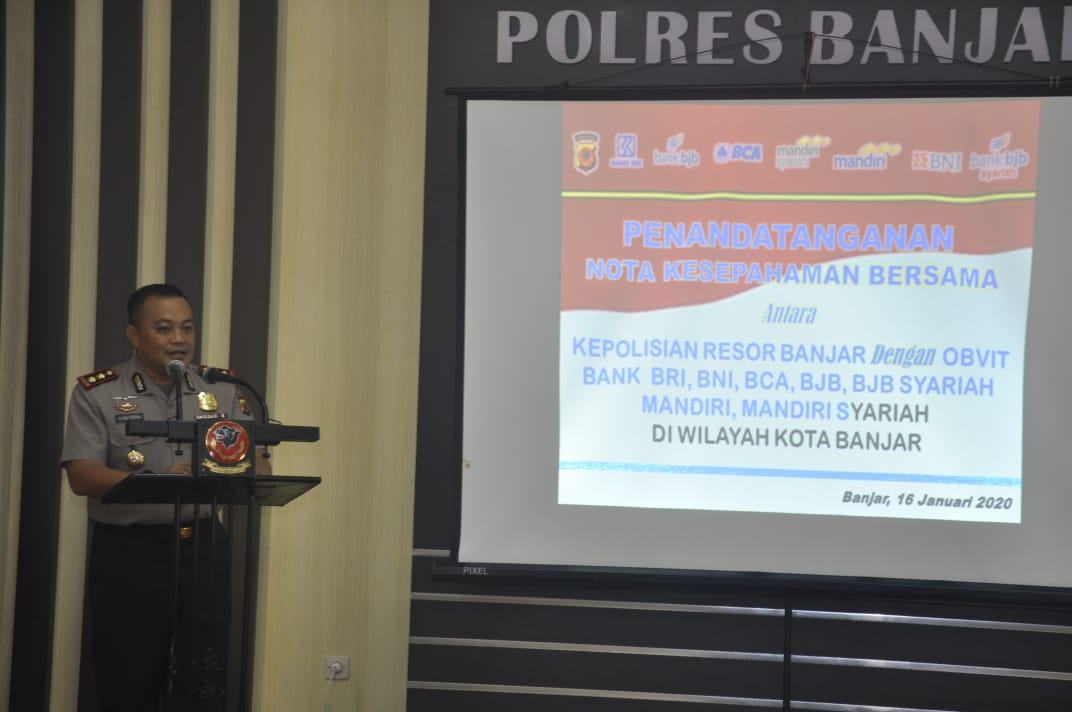 Kapolres Banjar, Penandatanganan MOU Sebagai Pengamanan Obvit Polres Banjar
