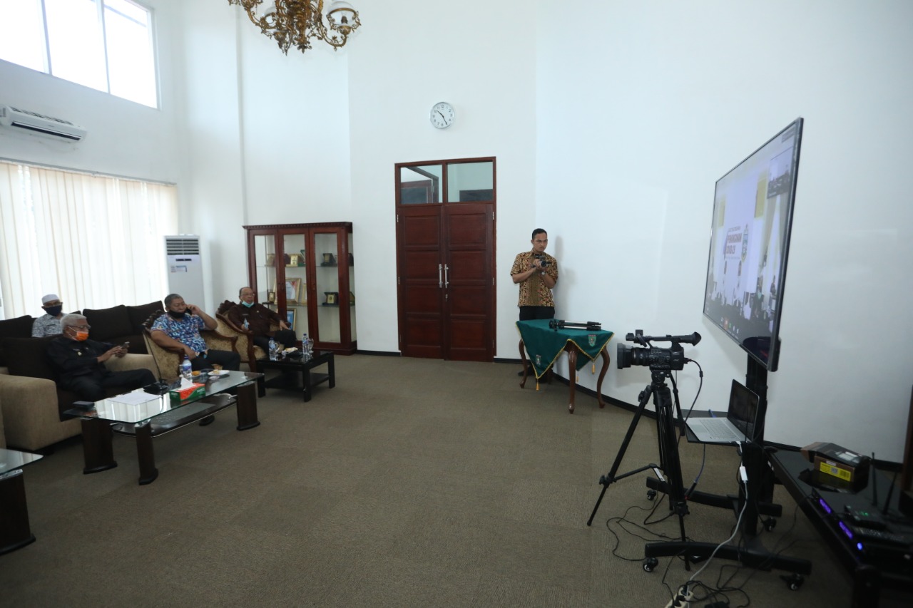 Bupati Asahan Lewat Video Conference, Ikut Musrenbang RKPD Provsu Tahun 2021 