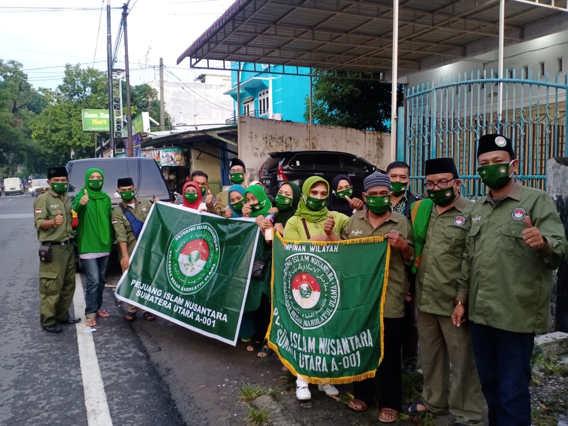 Pejuang Islam Nusantara Sumatera Utara, Berbagi Masker dan Takjil