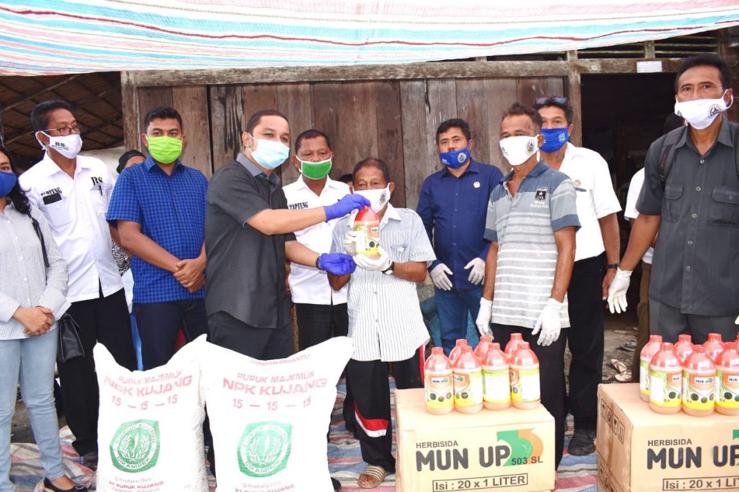 Bupati Tapteng Salurkan Bantuan Kementerian Pertanian RI Sebanyak 57 TON Pupuk, Herbisida dan Benih Padi