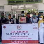 Pemkab Labuhanbatu, Terima Bantuan 250 Paket Rapid Tes dari Anggota DPR-RI Sihar Sitorus