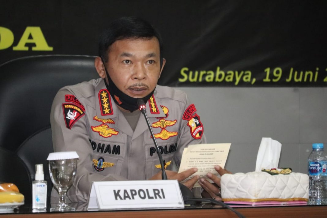 Panglima TNI dan Kapolri, Pimpin Rapat dengan GTPP COVID-19 Jatim