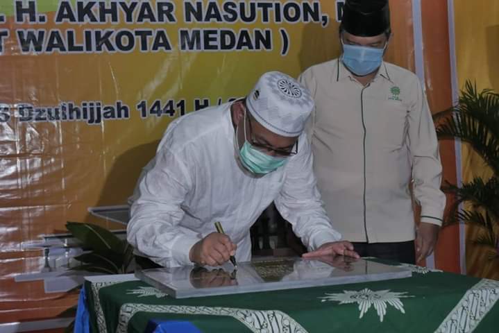 Akhyar Apresiasi Pembangunan Menara Masjid Taqwa Muhammadiyah Kampung Dadap