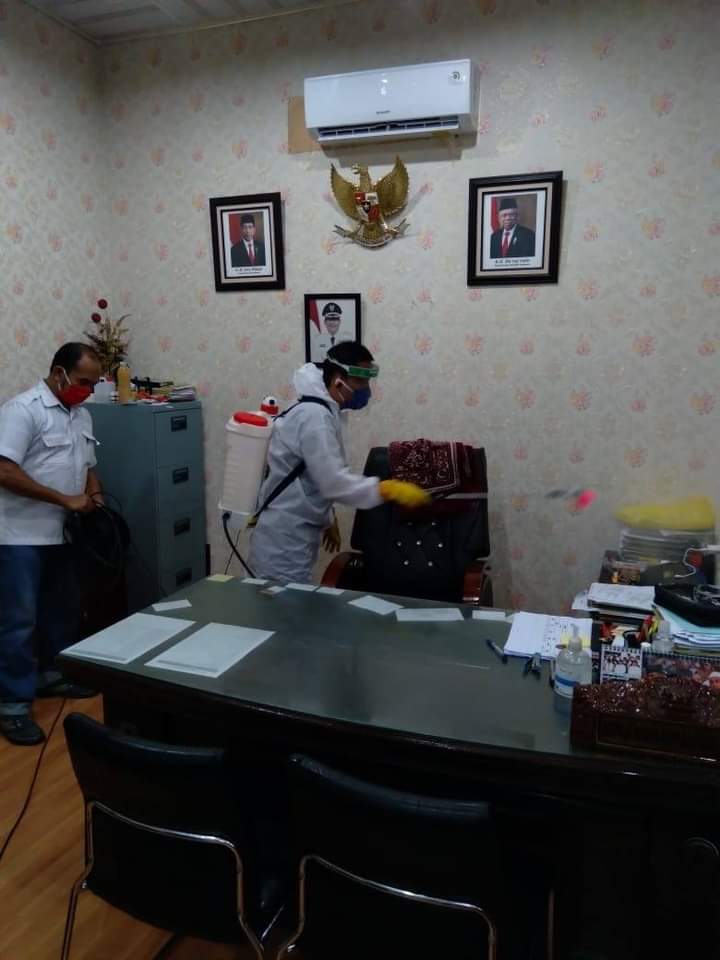 Akhyar Nasution Positif Covid-19, Kantor Balai Kota Disemprot Disinfektan