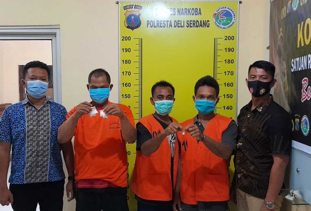 Polresta Deli Serdang, Tangkap 3 Orang Pelaku Penyalahgunaan Narkotika Jenis Sabu