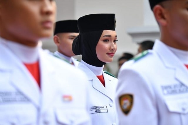 Profil Indrian Puspita Rahmadhani, Paskibraka Pembawa Baki Bendera Pusaka Asal Aceh