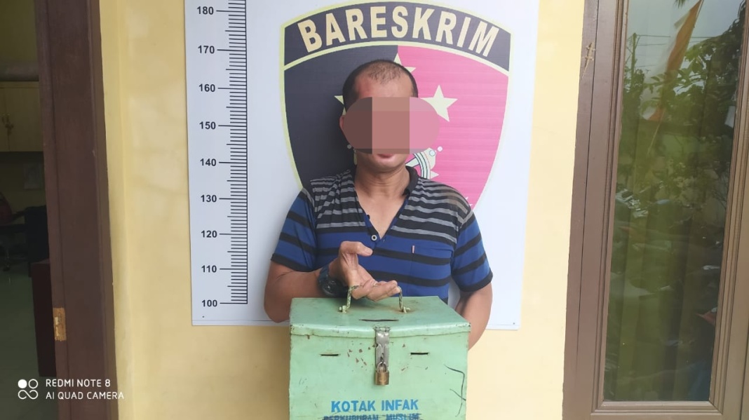 Polsek Binjai Utara, Amankan Pelaku Pencuri Kotak Infak Masjid