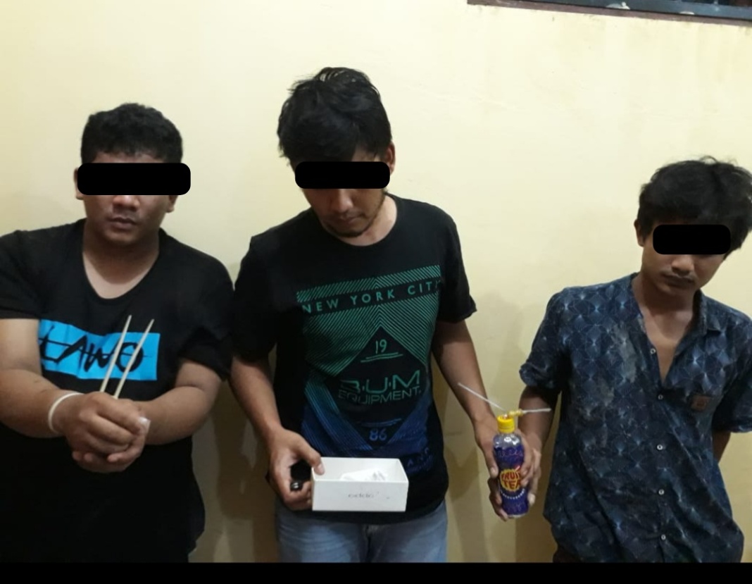 Tiga Pemuda Deli Serdang, Digerebek Polisi saat Asyik Pesta Narkoba