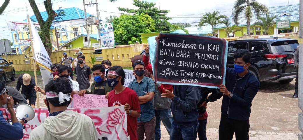 Demo di Kantor DPRD Batu Bara, IMABARA Minta Usut Dugaan Penyelewengan BPNT