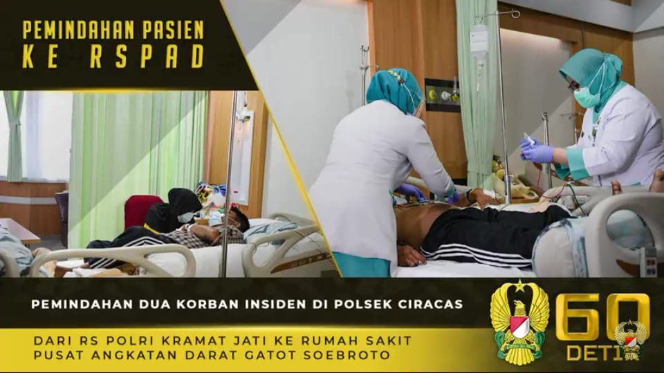 RSPAD Gatot Soebroto⁣⁣⁣⁣⁣, Terima Dua Pasien Korban Insiden Polsek Ciracas Rujukan dari RS Polri