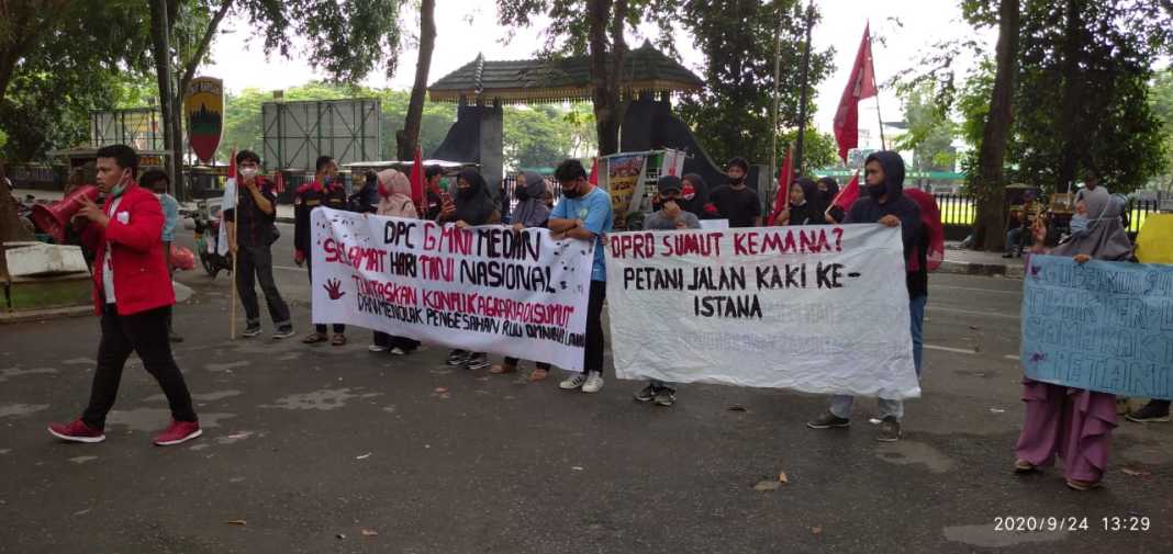 GMNI Medan: Sumut Darurat Konflik Agraria dan Tolak Omnibus Law