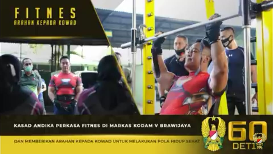 Kasad Andika Perkasa, Fitnes di Makodam V/Brawijaya dan Berikan Arahan Menjaga Pola Hidup Sehat⁣⁣⁣⁣ ⁣⁣⁣⁣