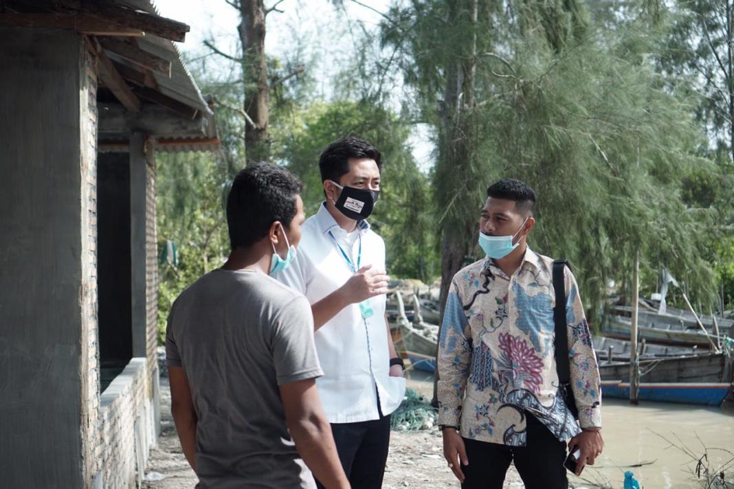 Balon Wabup Sergai Tengku M Ryan Novandi  Melakukan Pengerukan Muara Sungai di Pantai Cermin
